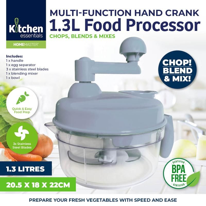 Multi-Function Manual Food Processor - 1.3L