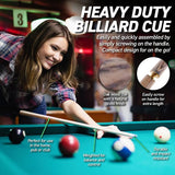Load image into Gallery viewer, Pool, Snooker, Billiard Cue - 145cm x 1cm Head) Wooden
