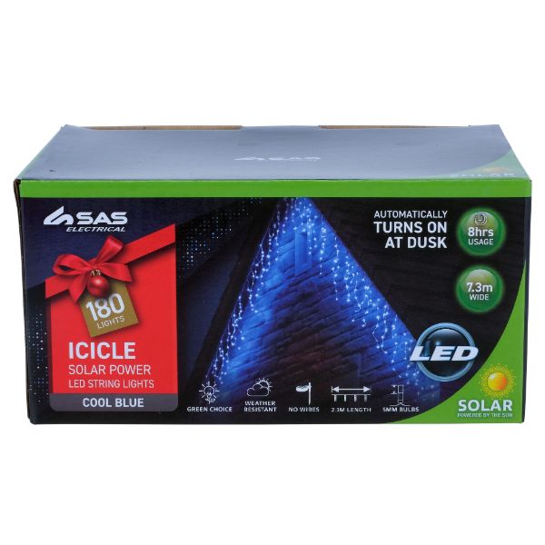 Icicle Solar Power LED String Lights
