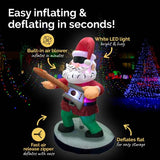 Load image into Gallery viewer, Large Inflatable LED Santa Rock Star - 1.5m
