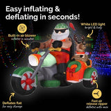 Load image into Gallery viewer, Large Inflatable LED Santa &amp; Trike With Reindeer - 1.8m
