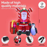 Load image into Gallery viewer, Large Inflatable LED Santa In Armchair - 2.1m

