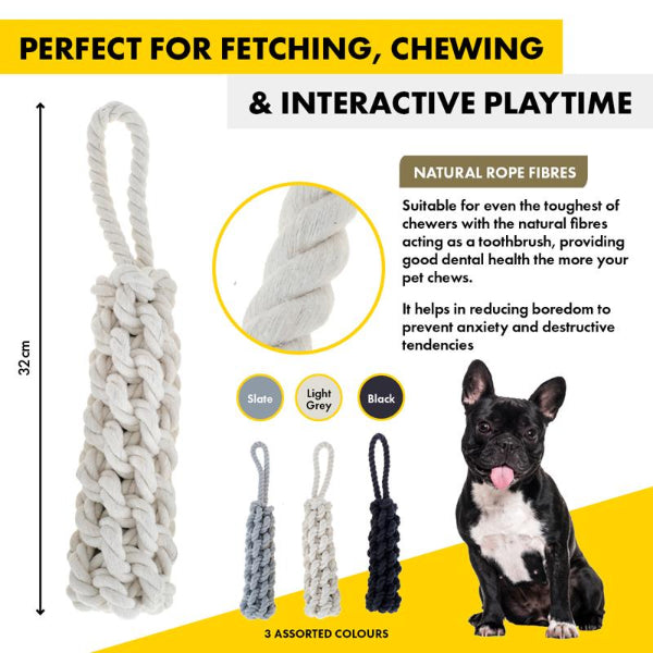 Small Cotton Stick & Loop Rope Toy - 32cm x 4cm