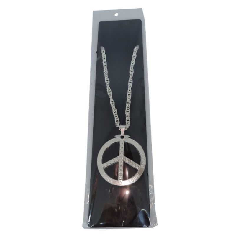 Peace Heavy Metal Silver Necklace