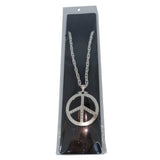 Load image into Gallery viewer, Peace Heavy Metal Silver Necklace
