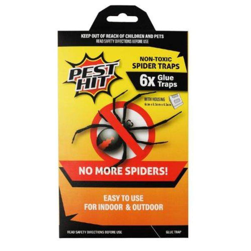 6 Pack Pest Hit Non Toxic Spider Glue Traps