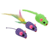 Load image into Gallery viewer, Rope Feather Cat Toy Pk3
