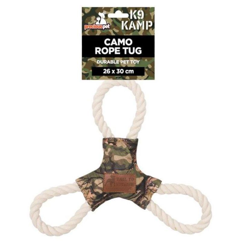 Pets Camo Rope Tug Toy - 26cm x 30cm