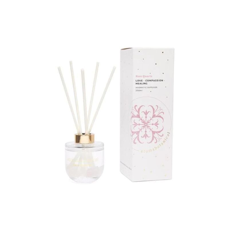 Aromabotanical Rose Quarts Love Compassion Healing Aromatic Reed Diffuser - 200ml