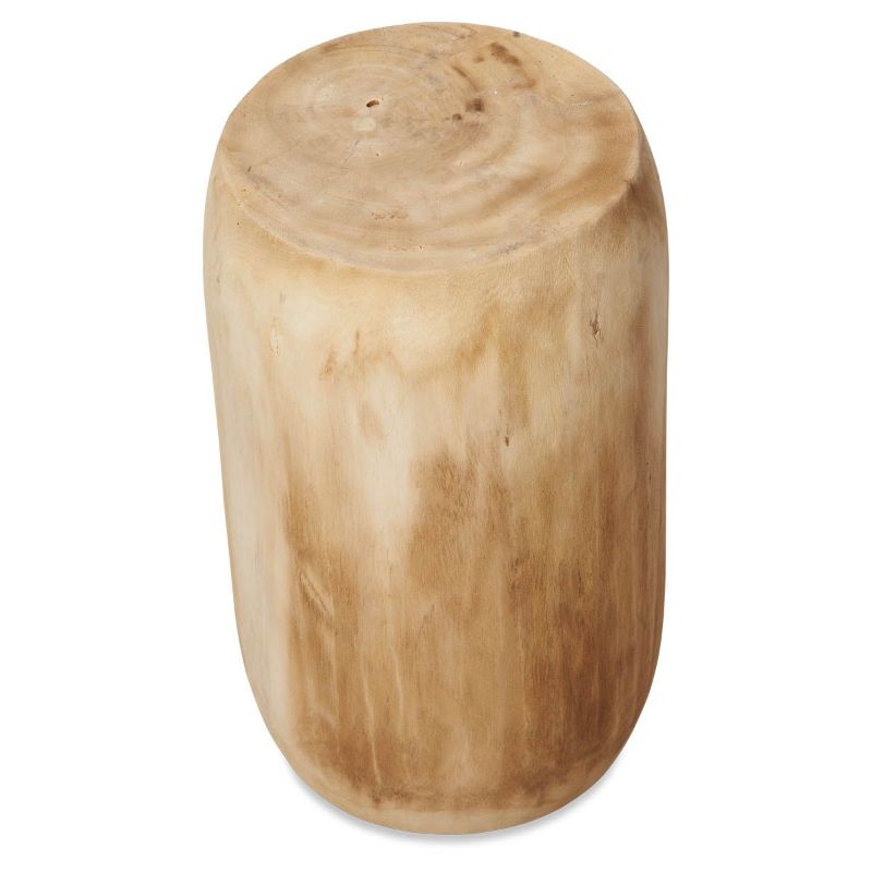 Bleach Jayapura Paulownia Large Wood Stool - 47cm x 24cm x 24cm