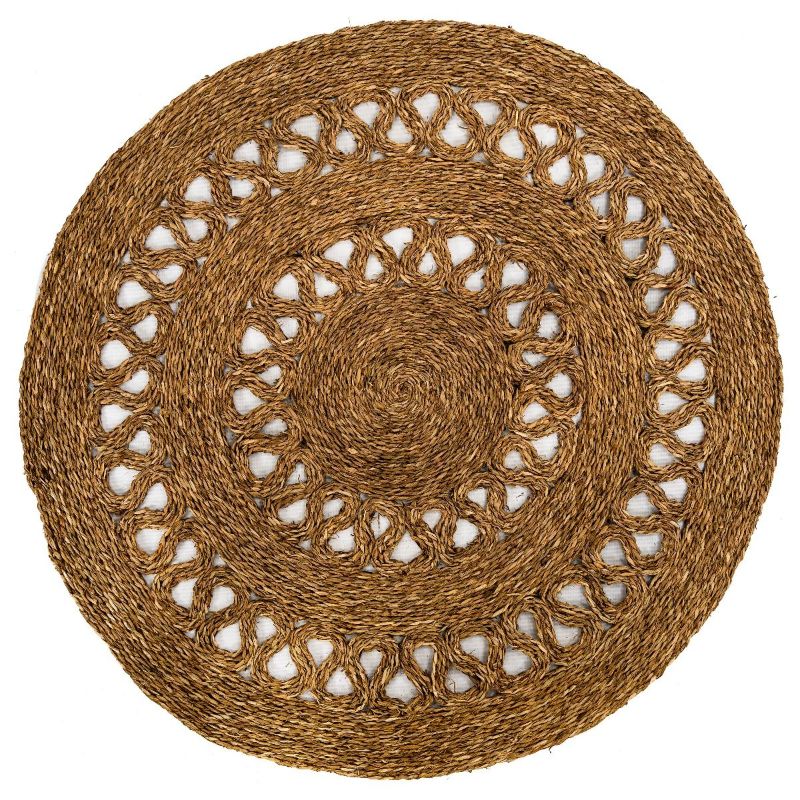 Natural Coco Seagrass Round Rug - 180cm
