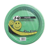 Load image into Gallery viewer, 50 Pack Plastic Colour Round Plates - 18cm
