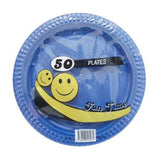 Load image into Gallery viewer, 50 Pack Plastic Colour Round Plates - 18cm
