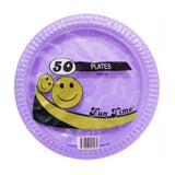 Load image into Gallery viewer, 50 Pack Plastic Colour Round Plates - 18cm
