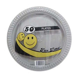 Load image into Gallery viewer, 50 Pack Plastic Colour Round Plates - 18cm
