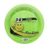 Load image into Gallery viewer, 50 Pack Plastic Colour Round Plates - 18cm
