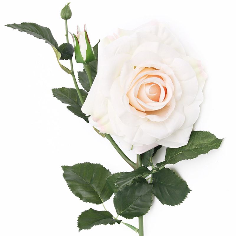 White Rose with Bud - 65cm