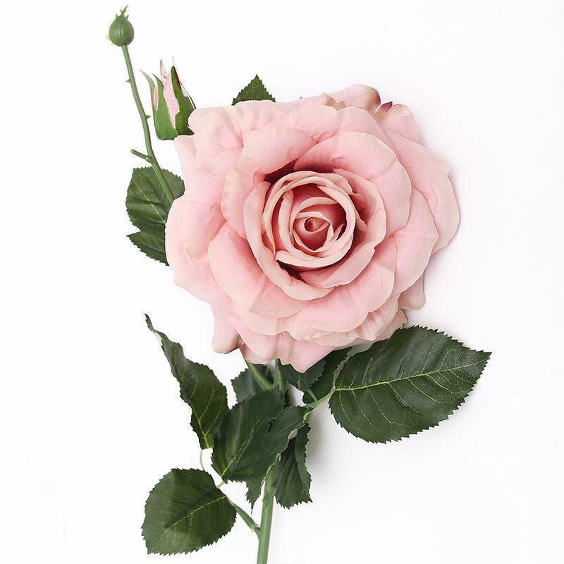 Pink Rose with Bud - 65cm