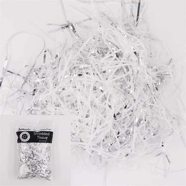 White Silver Paper Shredded - 40g