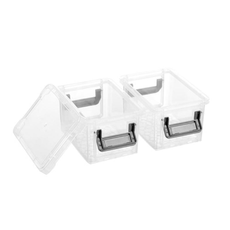 2 Pack Clear Mini Stacker Box - 330ml