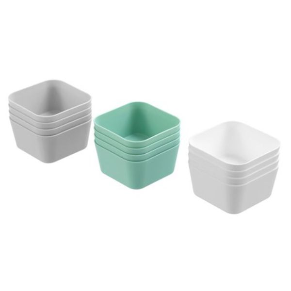 4 Pack Essentials Sort Tray - 8.5cm x 8.5cm x 4.5cm