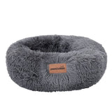 Load image into Gallery viewer, Small Grey Calming Plush Bed - 50cm x 50cm x 19cm

