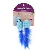 Load image into Gallery viewer, 2 Pack Mouse &amp; Ball Feather Cat Toy - 15cm
