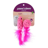 Load image into Gallery viewer, 2 Pack Mouse &amp; Ball Feather Cat Toy - 15cm
