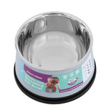 Load image into Gallery viewer, Stainless Steel Grey Elevated Non Slip Pet Bowl - 900ml | 15cm
