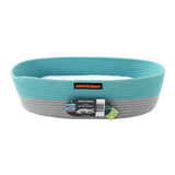 Load image into Gallery viewer, Cotton Woven Cat Bed Basket With Cushion - 40cm x 32cm x 13cm
