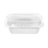 Load image into Gallery viewer, 10 Pack Rectangle Foil Baking Cup with Plastic Lid - 13.5cm x 8.5cm
