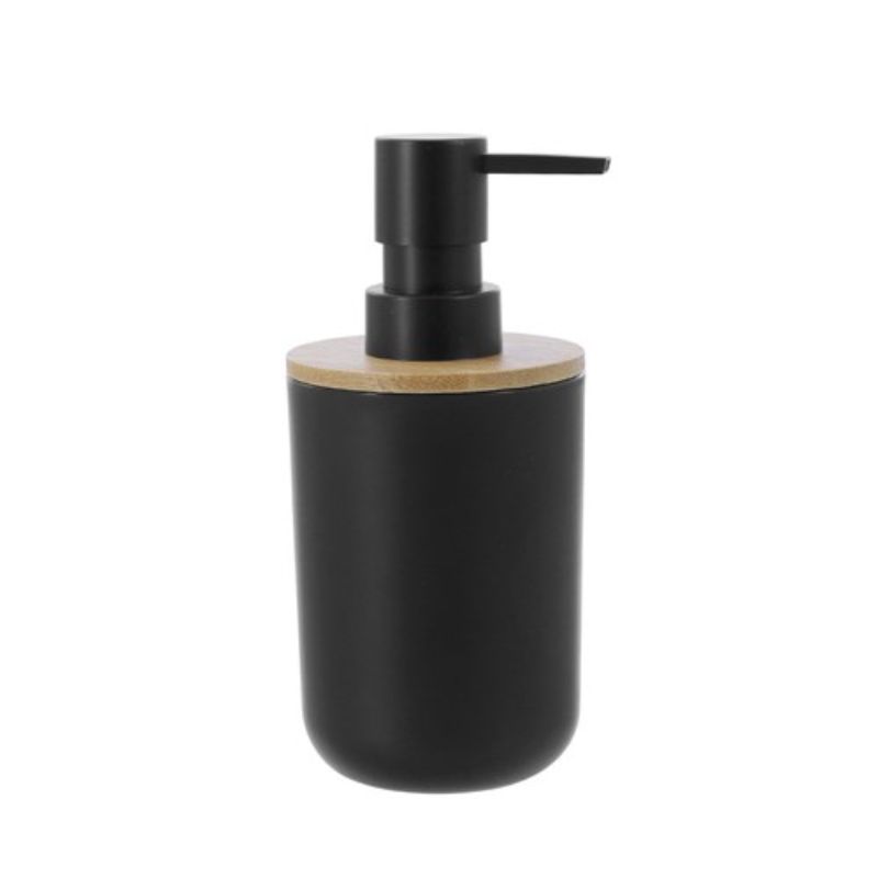 Boxsweden Bano 330ml Soap Dispenser with Bamboo Top - 7.5cm x 7.5cm x 16cm