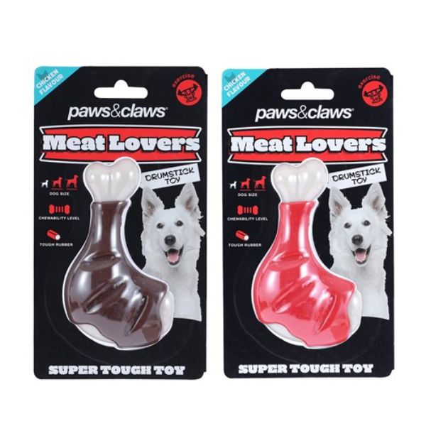 Meat Lovers Flavoured Drumstick Chew Toy - 12cm x 7cm x 4cm