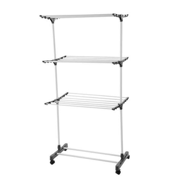 21 Rails 3 Tier Clothes Dryer On Wheels - 80cm x 60cm x 165cm | The ...