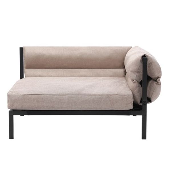 Medium Linen Beige Elevated Sofa Pet Bed - 64.5cm x 49cm x 38.5cm