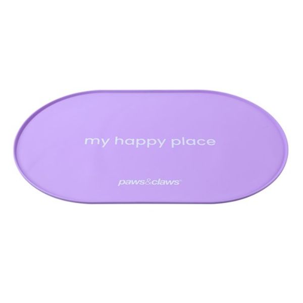Oval Non Slip Silicone Pet Food Mat - 48cm x 30cm