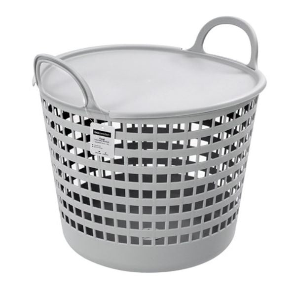 Flexible Laundry Basket With Lid - 26L | 40cm x 38cm x 37.3cm