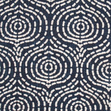 Load image into Gallery viewer, Navy Printed Cotton Slub Cushion Prefilled - 45cm x 45cm x 10cm
