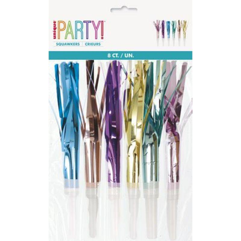 8 Pack Matte Foil Fringed Squawkers - The Base Warehouse