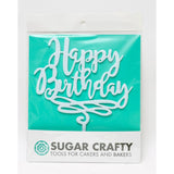 Load image into Gallery viewer, White Happy Birthday Cake Topper - 13cm x 17cm
