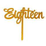 Load image into Gallery viewer, Gold Number Eighteen Cake Topper - 10.5cm x 16.5cm
