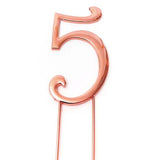 Load image into Gallery viewer, Number 5 Rose Gold Cake Topper - 7cm
