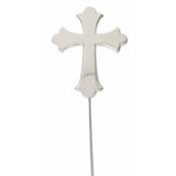 Load image into Gallery viewer, Silver Cross Plated Cake Topper
