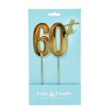 Load image into Gallery viewer, 60th Gold Medal Cake Topper - 9cm

