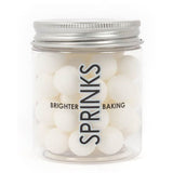 Load image into Gallery viewer, Sprinks Cachous Pearl Beads Matte White 1cm - 85g
