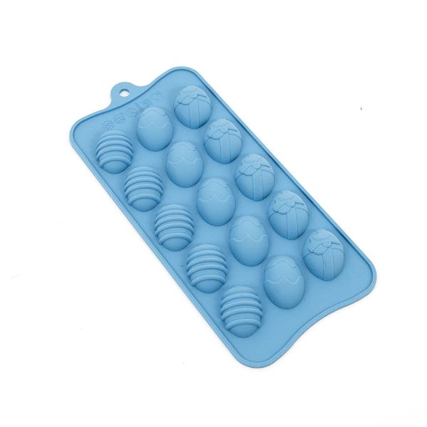 Small Decorated Easter Egg Silicone Mould - 17cm x 29cm