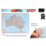 Load image into Gallery viewer, Deluxe Travel Australian Scratch Map Poster - 85cm x 61cm
