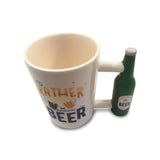 Load image into Gallery viewer, White Drinking Mug with Beer Handle
