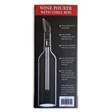 Load image into Gallery viewer, Silver Wine Pourer with Chill Rod - 32cm x 2.5cm x 2.5cm
