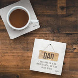 Load image into Gallery viewer, Set of 4 Fathers Day Vintage 6 Square Ceramic Coasters - 10cm x 10cm
